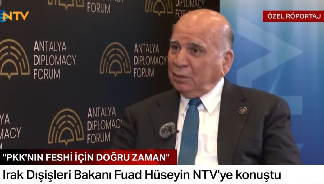 Irak Dışişleri Bakanı Hüseyin NTV’ye konuştu: “PKK’nın feshi için gerçek zaman”